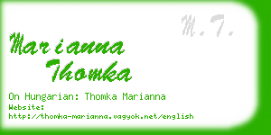 marianna thomka business card